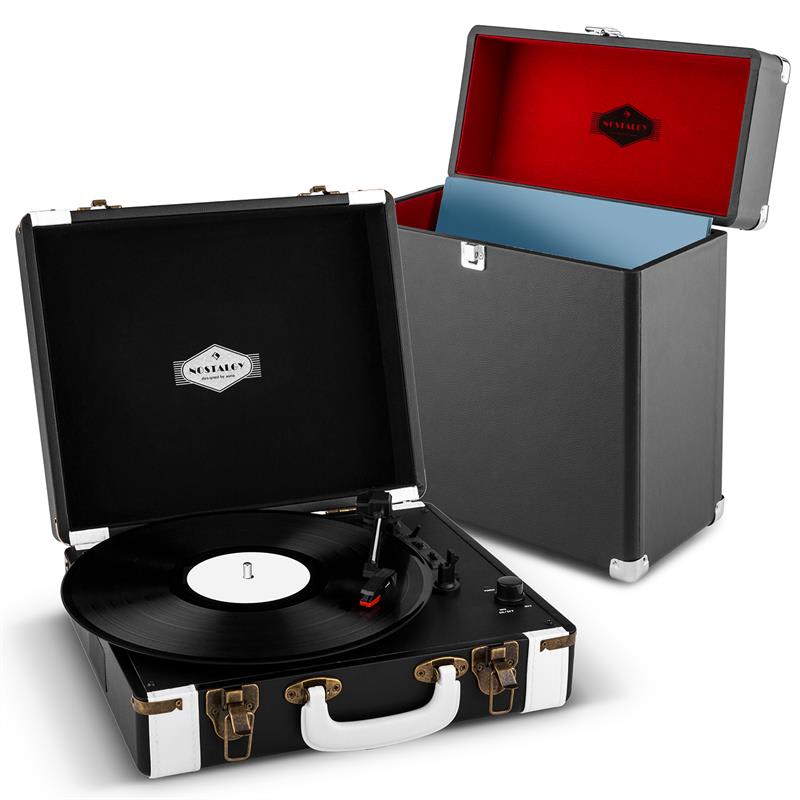 Auna Jerry Lee Record Collector Set black | retro gramofon | kufřík na gramofonové desky