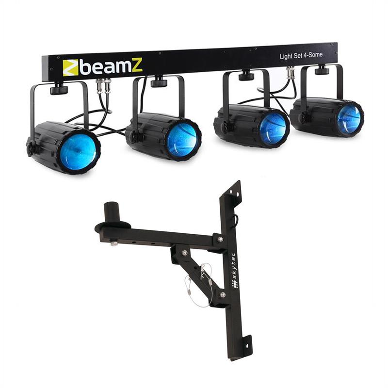 Beamz Light Set 4- LED světelný efekt sada 5 ks. s držákem na stěnu