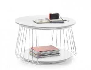 Konfereční stolek - dřevěný konferenční stolek selvan - 70x42x70 (bílá)