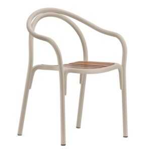 Béžová kovová zahradní židle Pedrali Soul