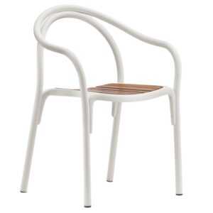 Bílá kovová zahradní židle Pedrali Soul