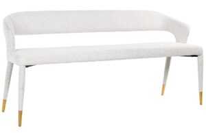 Bílá látková lavice Richmond Colleene 160 cm