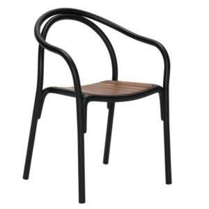Černá kovová zahradní židle Pedrali Soul