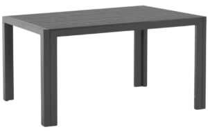 Černý kovový zahradní stůl Kave Home Sirley 140 x 70 cm