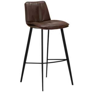Dan-Form Tmavě hnědá koženková barová židle DanForm Fierce 78  cm
