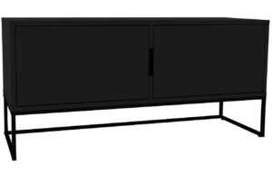 Matně černý lakovaný TV stolek Tenzo Lipp 118