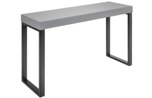 Moebel Living Šedý lakovaný pracovní stůl s černou podnoží Raimond 120 x 40 cm