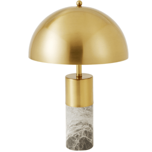 Moebel Living Zlatá kovová stolní lampa Kaithe 52 cm