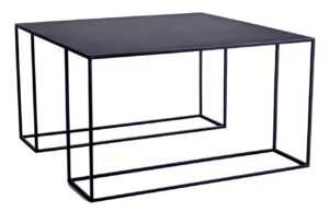 Nordic Design Černý kovový konferenční stolek Kennedy 80 x 80 cm