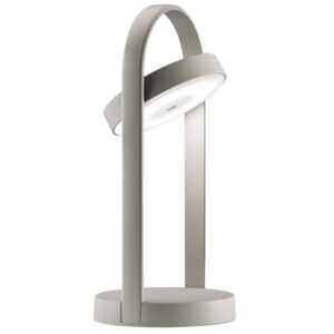 Stříbrná kovová bezdrátová stolní LED lampa Pedrali Giravolta 33 cm