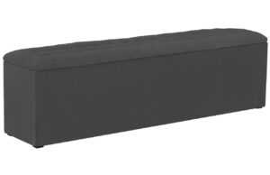 Tmavě šedá látková lavice s úložným boxem Windsor & Co Nova 140 cm